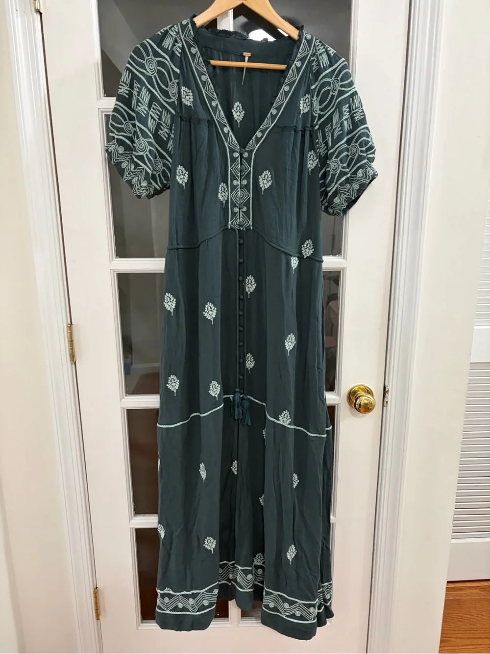Free People Riley Embroidered Maxi Dress - Size  S